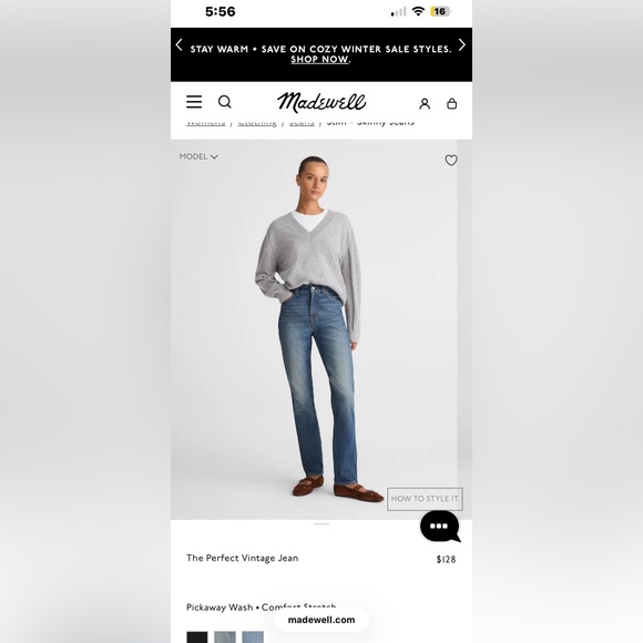 Madewell The Perfect Vintage Straight Jean - Picture 2 of 6